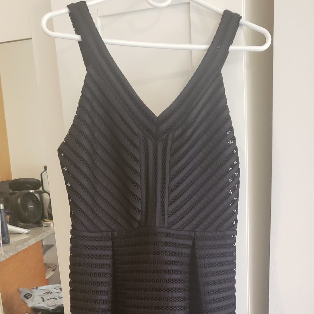 Express Little Black Eyelet Dress